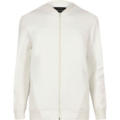 White bomber jacket